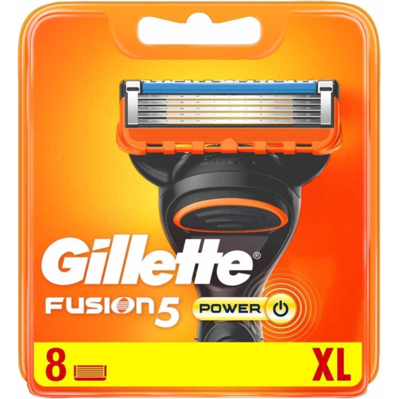 GILLETTE Fusion 5 Power XL skuvekļa kasetnes 8gab