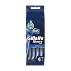 GILLETTE Blue 3 Simple vienreizlietojami skuvekļi 4gab