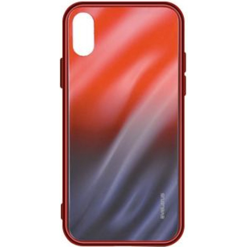 Evelatus Aizmugurējais vāciņš Evelatus Xiaomi Redmi Note 8 Pro Water Ripple Gradient Color Anti-Explosion Tempered Glass Case Gradient Red-Black