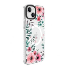 Evelatus Aizmugurējais vāciņš Evelatus Apple iPhone 15 Plus PC+TPU With MagSafe Customized Print Flower Transparent