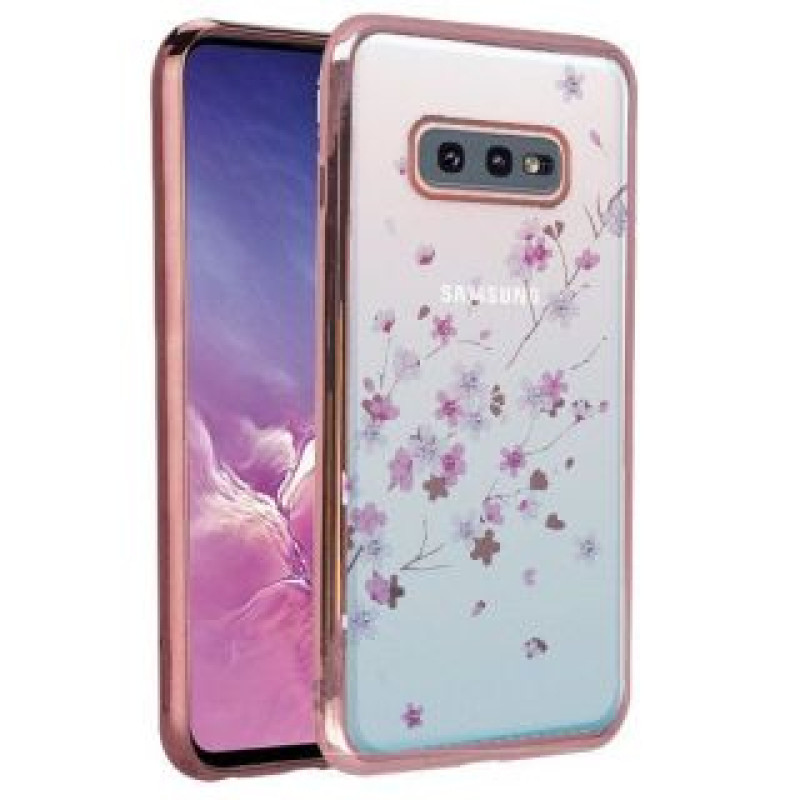 Ilike Aizmugurējais vāciņš iLike Samsung Galaxy S10E G970 Flower Rose Gold