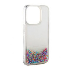 Ilike Aizmugurējais vāciņš iLike Apple iPhone 15 Silicone Case Water Glitter Rainbow