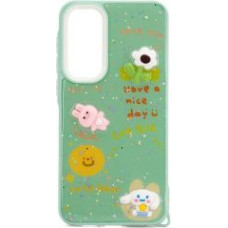 Ilike Aizmugurējais vāciņš iLike Samsung Galaxy A35 EPOXY CARTOON COVER Light Green