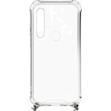 Evelatus Aizmugurējais vāciņš Evelatus Xiaomi Xiaomi Redmi Note 8 / Redmi Note 8 2021 Silicone Transparent with Necklace TPU Strap Silver