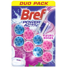 Bref Aktiv toilet bowl blocks with pink flower scent 2x50g