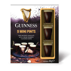 GUINNESS Mini Pints Šokolādes konfektes ar Guinness krēma pildījumu (9) 82g