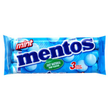 Mentos mint chewy piparmētras konkfektes 3 iepakojumu komplekts 114g