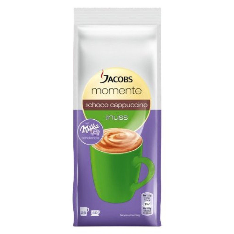 Jacobs Choco Cappuccino Nuss šķīstošais šokolādes un riekstu dzēriens 500g