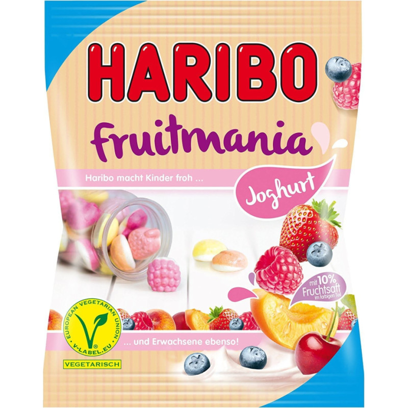 Haribo Fruitmania fruit jelly candies with skimmed milk yogurt 175g