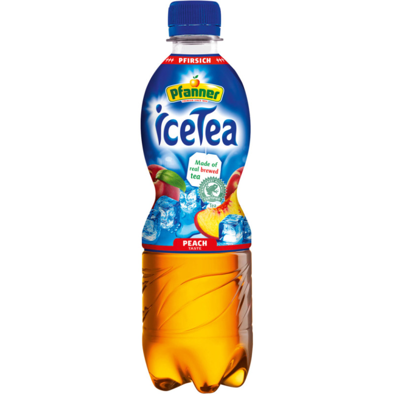 Pfanner iced tea with peach flavor 0.5L