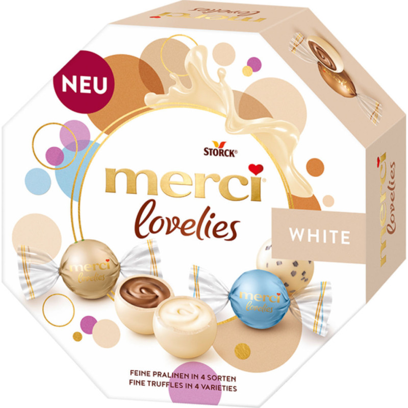 Merci Lovelies white chocolate pralines 185g