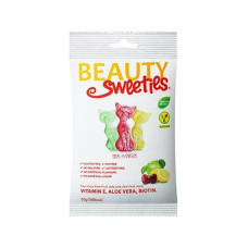 Beuty Sweeties skābas želejas konfektes ar konzīmu Q10, alveju un biotīnu 125g