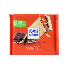 RITTER SPORT chocolate bar with cocoa wafer filling 100g