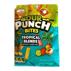 SOUR PUNCH Tropical Blends bites košļājamās konfektes 105g