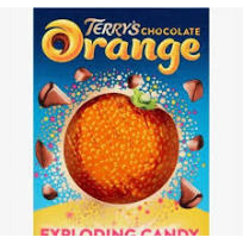 TERRY'S Orange milk chocolate with exploding candies and orange oil 157g