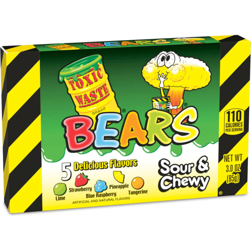 Toxic Waste sour chewy candies with fruit and berry flavors 85g