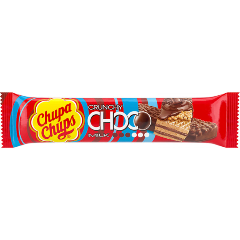 CHUPA CHUPS piena šokolādes vafeļu batoniņš 27g