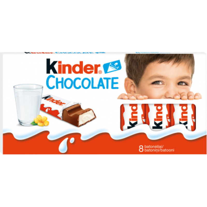 Ferrero Kinder Chocolate milk chocolate bars x8 100g