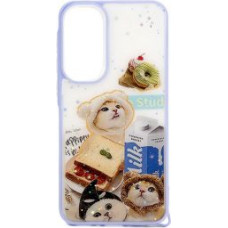 Ilike Aizmugurējais vāciņš iLike Samsung Galaxy A55 EPOXY CARTOON COVER White Blue