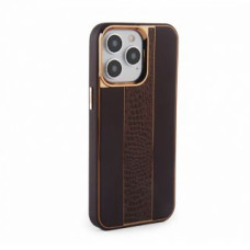 Ilike Aizmugurējais vāciņš iLike Apple iPhone 14 Pro Leather Case Customized Brown