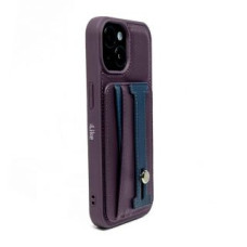 Ilike Aizmugurējais vāciņš iLike Apple iPhone 15 Pro Max LEATHER POCKET STAND COVER Purple