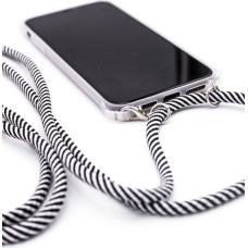 Evelatus Aizmugurējais vāciņš Evelatus Apple iPhone XR Case with rope Black Stripes Transparent