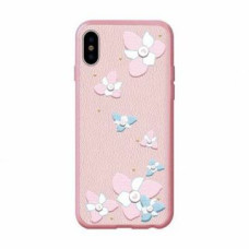 Devia Aizmugurējais vāciņš Devia Apple iPhone X Flower Embroidery Case Lanya Black