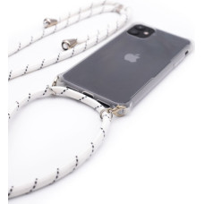 Evelatus Aizmugurējais vāciņš Evelatus Samsung A40 Case with rope White Stripes Transparent