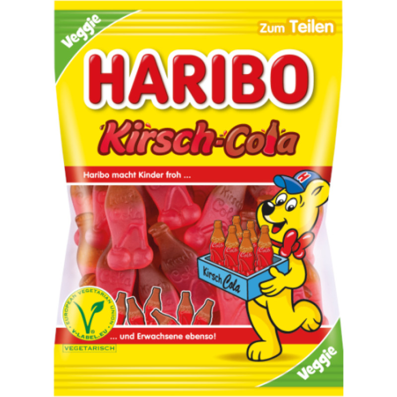 Haribo Kirsch-Kola želejkonfektes ar ķiršu un kolas garšu 200g