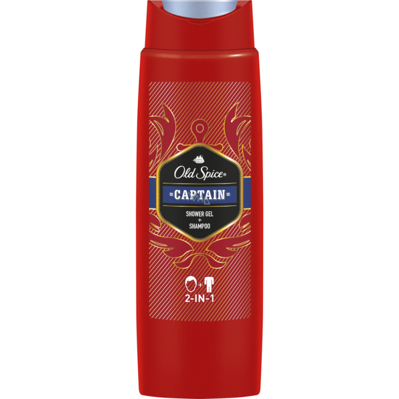 Old Spice 2w1 Capitan vīriešu dušas želeja 250ml