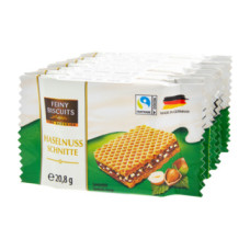 Feiny biscuits vafeles ar šokolādes un lazdu riekstu pildījumu 8x20,8g