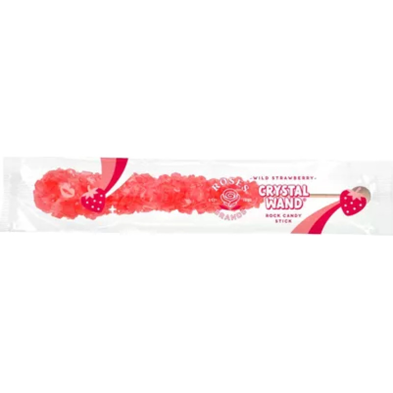 CRYSTAL WAND Strawberry lollipop on a stick 22g