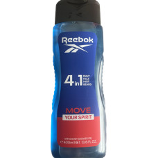 REEBOK Men 4in1 Move Your Spirit šampūns un dušas želeja 400ml