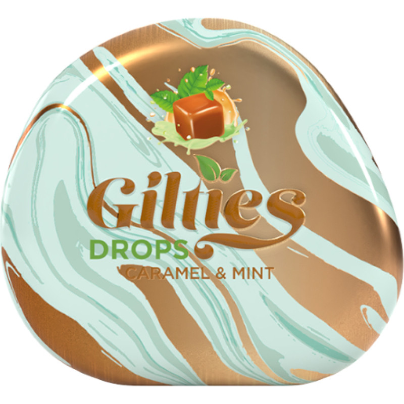 Gilties lollipops with caramel and mint flavor 90g