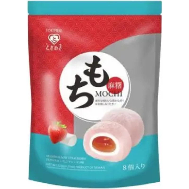 Tokimeki Moch rice flour dessert with marshmallow and strawberry flavor 120g