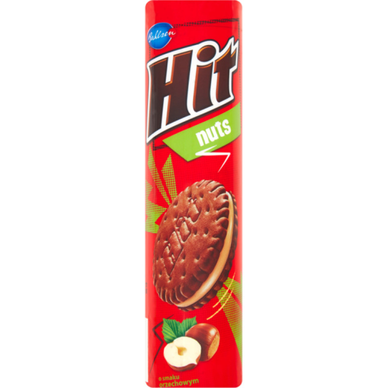 Hit chocolate cookies with hazelnut cream filling 220g