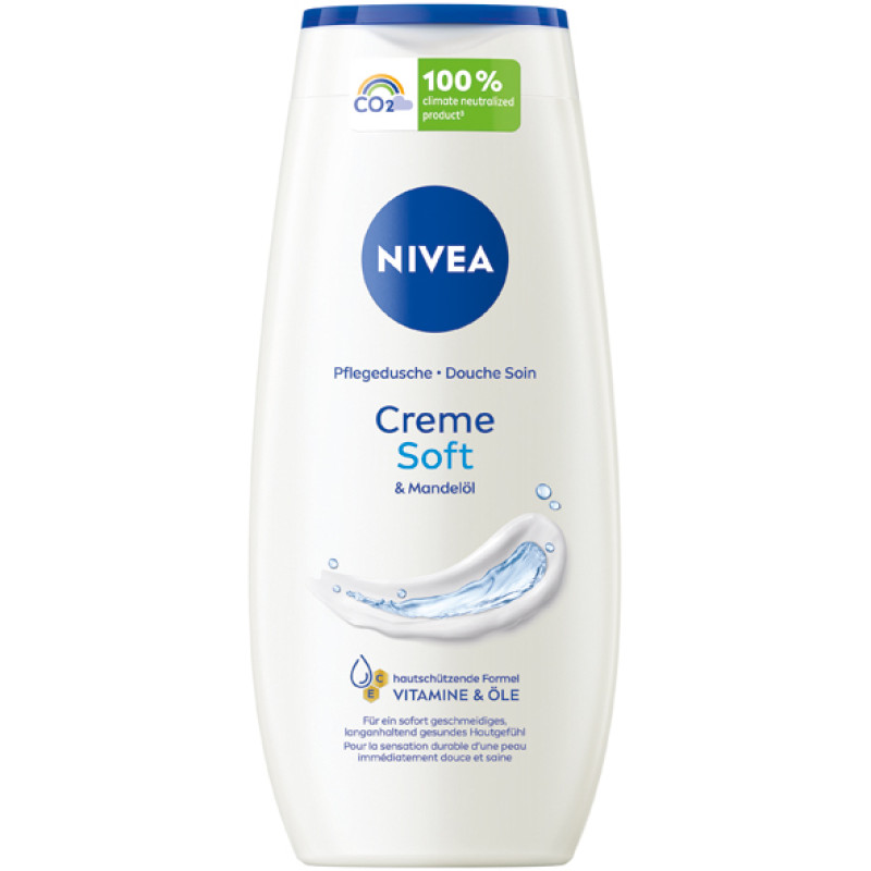 NIVEA Creme Soft dušas želeja ar mandeļu eļļu un vitamīnu C+E 250ml