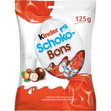 Kinder milk chocolate candies with milk cream and hazelnut filling 125g