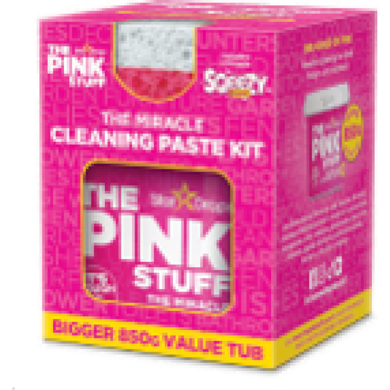 THE PINK STUFF multifunkcionāla tīrīšanas pasta 850g un divpusējs sūklis