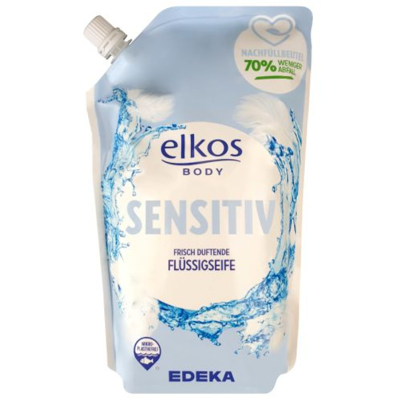 Elkos Sensitiv šķidrās roku ziepes rezerve 750ml