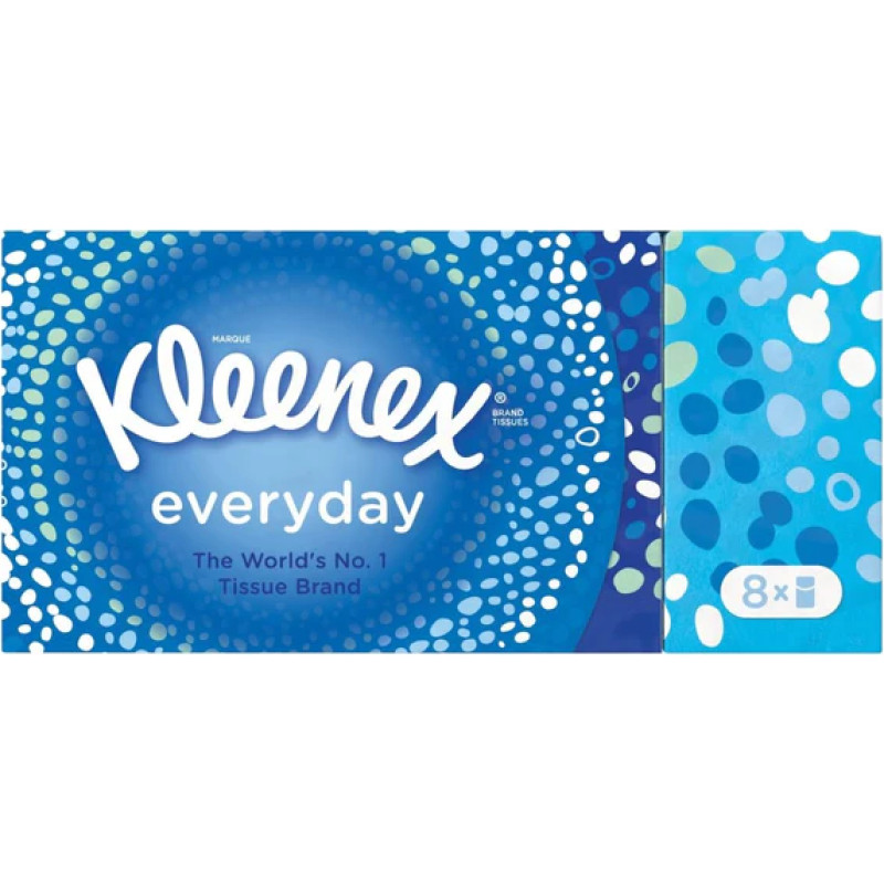 KLEENEX Everyday salvetes paciņās 8gab