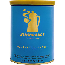 Кофе молотый Hausbrandt Gourmet Columbus в металлической банке 250гр.