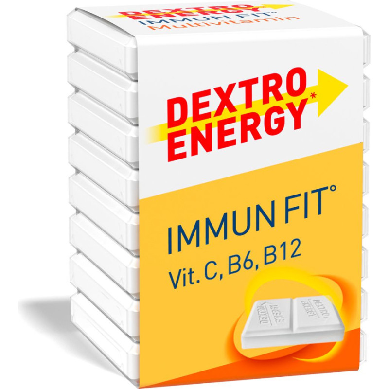 DEXTRO ENERGY ImmunFit glikozes pastilas ar multivitamīnu garšu 46g