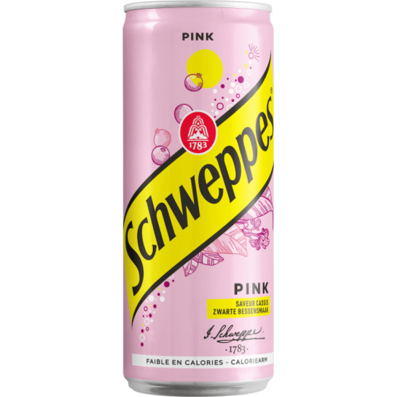 Лимонад SCHWEPPES BE Pink Tonic, в банке 330мл