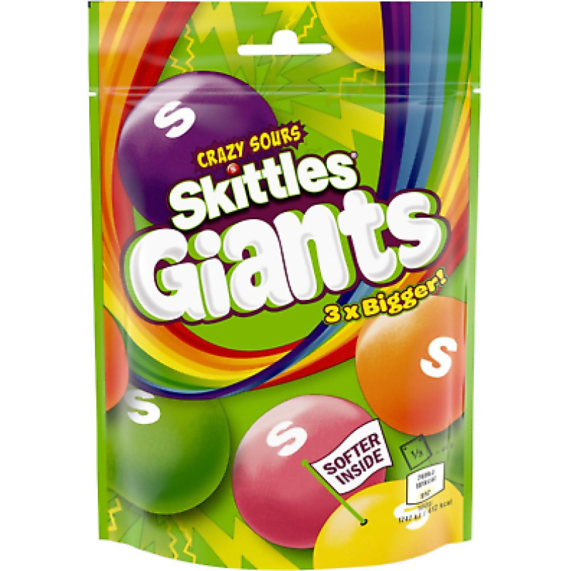 SKITTLES Sour Giants dragees 132g