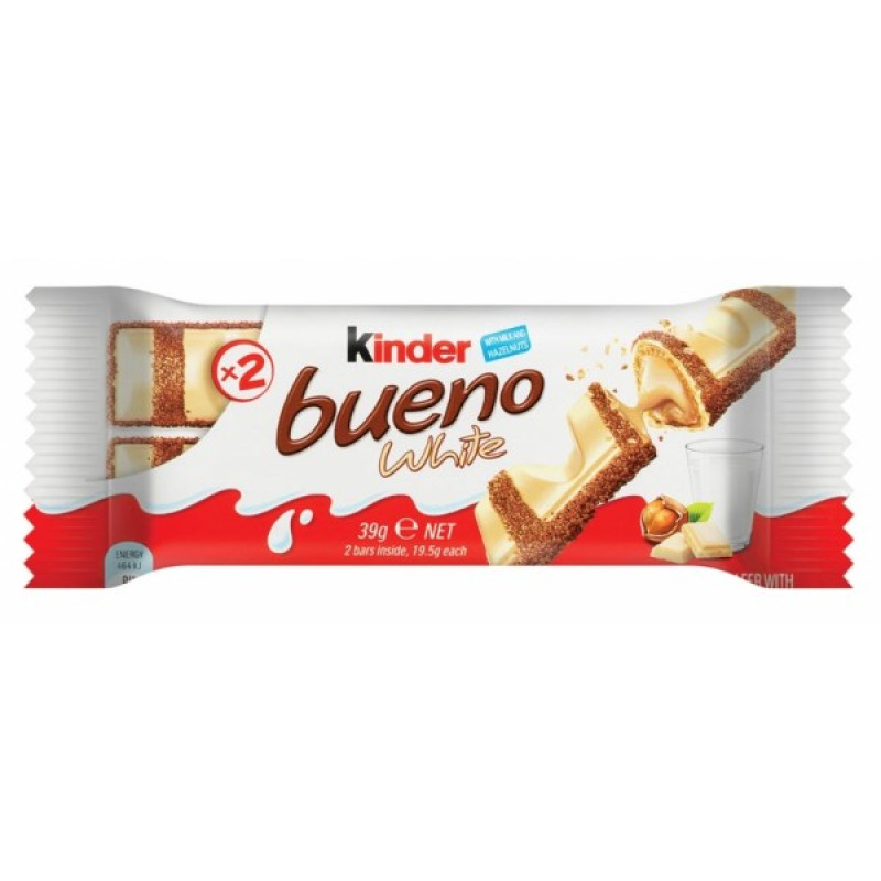 Ferrero Kinder Bueno WHITE white chocolate bar 39g