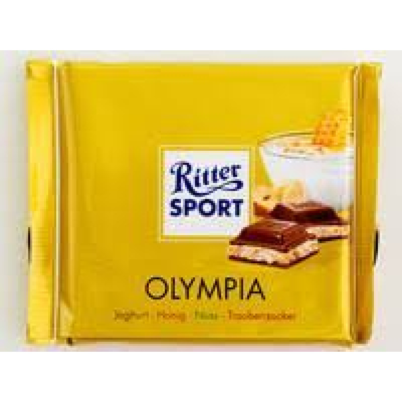 RITTER SPORT Olympia with yogurt, honey, nuts, grape sugar filling 100g