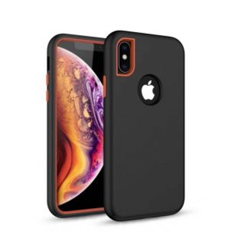 Greengo Aizmugurējais vāciņš GreenGo Apple iPhone XR Defender Solid 3in1 case Black