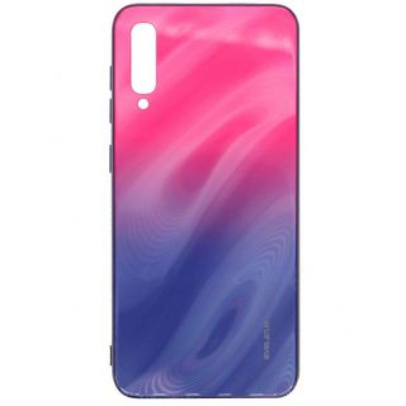 Evelatus Aizmugurējais vāciņš Evelatus Samsung A50 Water Ripple Gradient Color Anti-Explosion Tempered Glass Case Gradient Pink-Purple