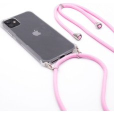 Evelatus Aizmugurējais vāciņš Evelatus Apple iPhone 7/8/SE2020/SE2022 Silicone Transparent with Necklace TPU Strap Transparent